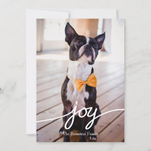 Carte photo de Noël avec typographie tirée à la ma