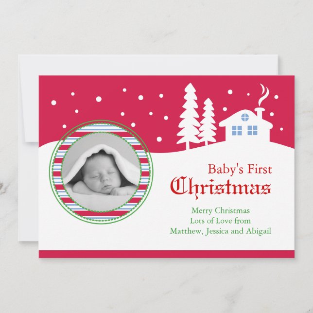 Carte photo de Noël Baby First (Devant)