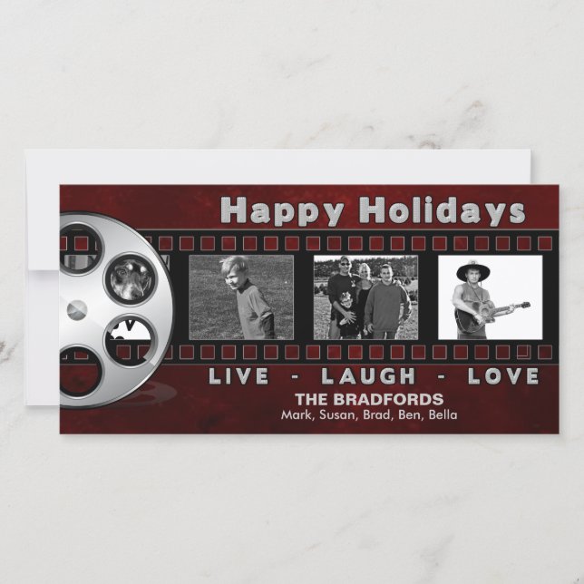 CARTE PHOTO DE NOËL - BANDE DE FILM - JOYEUX VACAN (Devant)