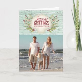 Carte photo de Noël Coastal Beach