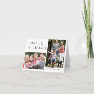 Carte photo de Noël de Hallelujah religieuse moder