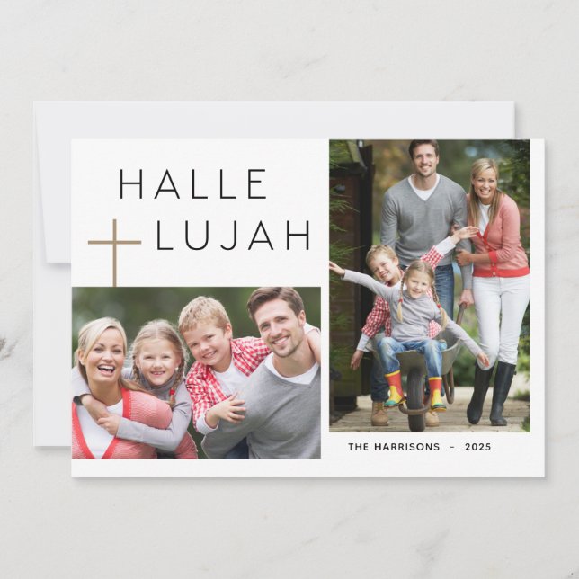 Carte photo de Noël de Hallelujah religieuse moder (Devant)