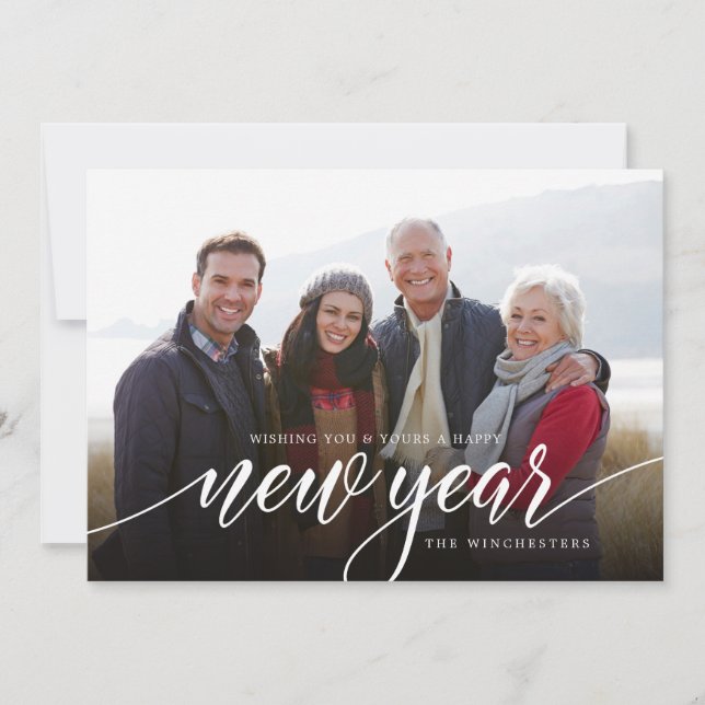 Carte photo de Noël de la nouvelle année (Devant)