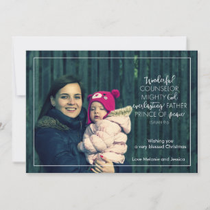 Carte photo de Noël de l'écriture typographique
