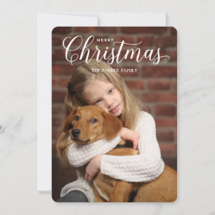 Carte photo de Noël de type classique