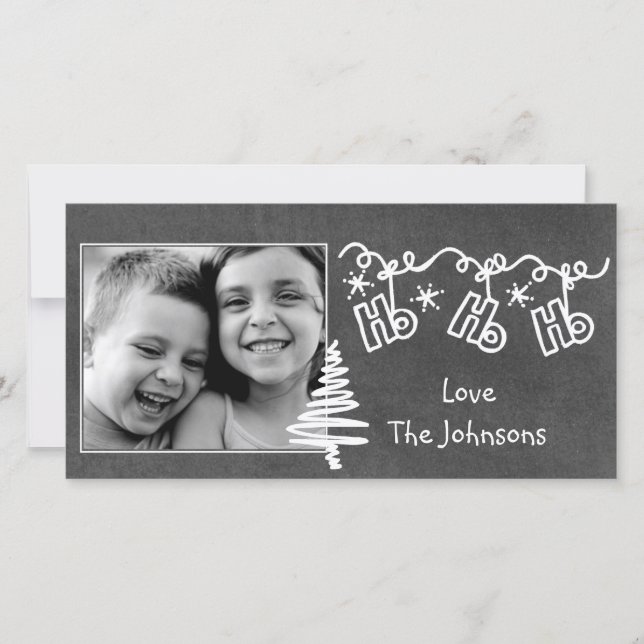 Carte photo de Noël d'imbéciles de tableau (Devant)