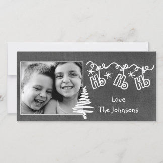 Carte photo de Noël d'imbéciles de tableau