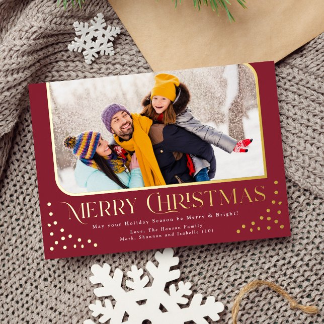 Carte photo de Noël Dots modernes (Créateur téléchargé)