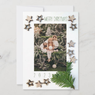 Carte photo de Noël double face personnalisable