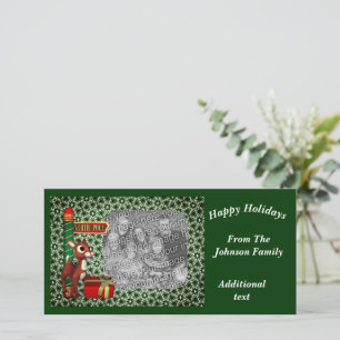 Carte photo de Noël du Pôle Nord Reindeer