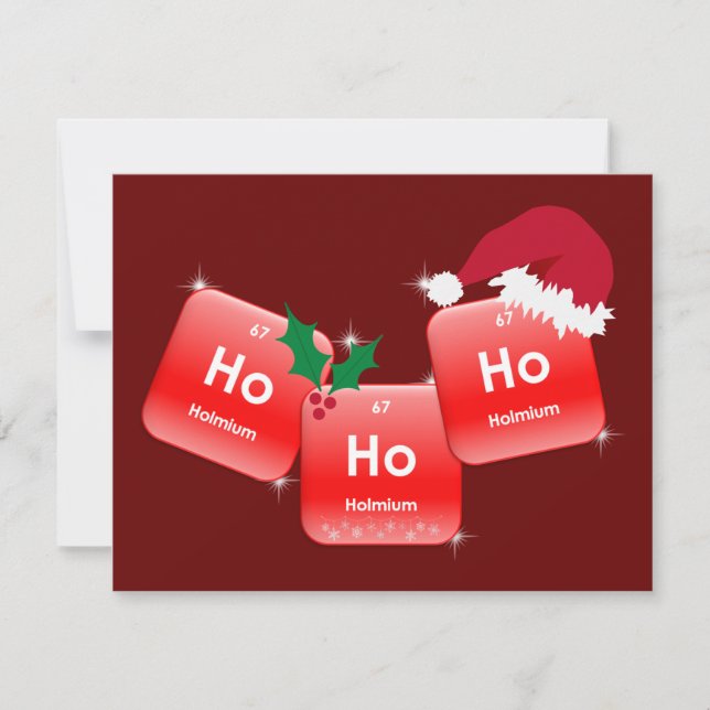 Carte photo de Noël élémentaire Ho Ho (Devant)