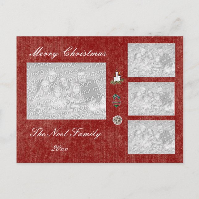 Carte photo de Noël et de vacances (Devant)