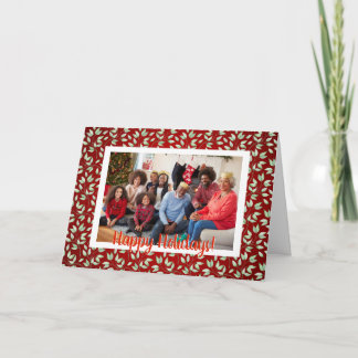 Carte Photo de Noël Feuilles d'hiver