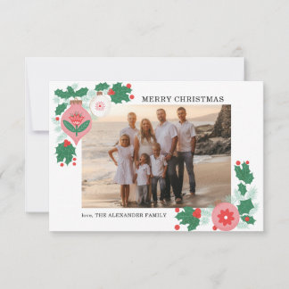 Carte photo de Noël Folksy personnalisable