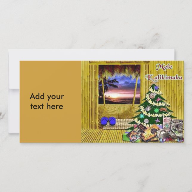Carte photo de Noël hawaïen (Devant)