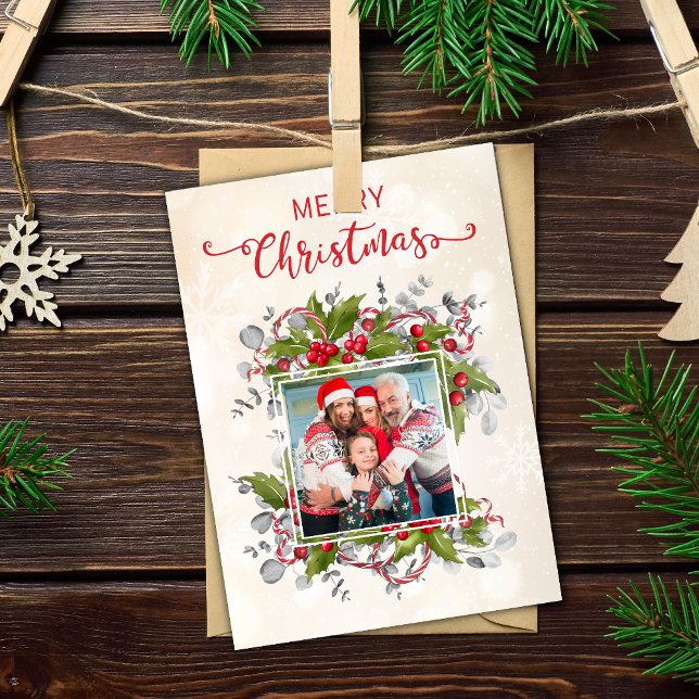 Carte photo de Noël Holly (Créateur téléchargé)