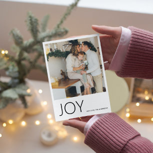 Carte Photo de Noël   Joie   Joyeux Fêtes