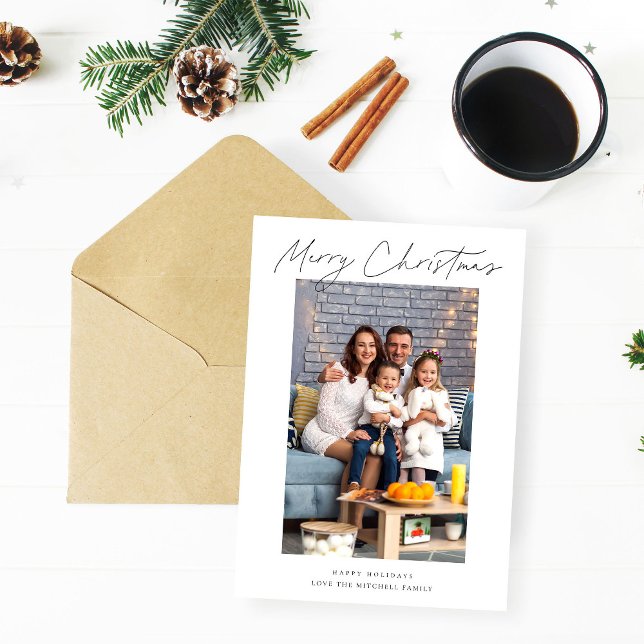 Carte Photo de Noël Joyeux moderne et élégant (Créateur téléchargé)
