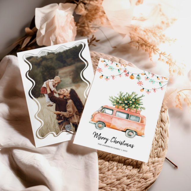 Carte photo de Noël les années 70 Noël super (Créateur téléchargé)