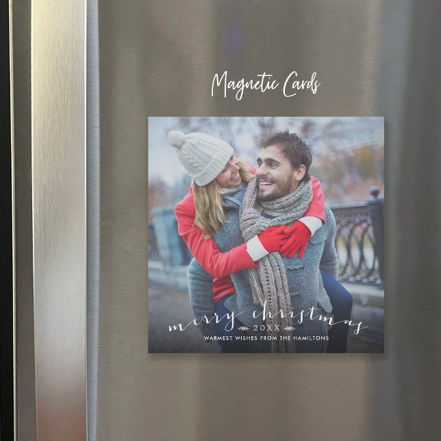 Carte photo de Noël magnétique à superposition de  (Créateur téléchargé)