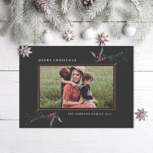 Carte photo de Noël minimale