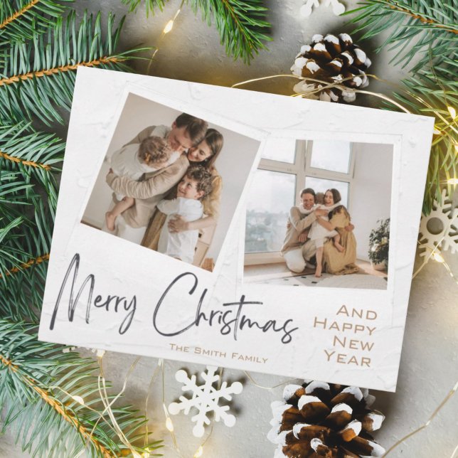 Carte photo de Noël minimaliste moderne (Créateur téléchargé)
