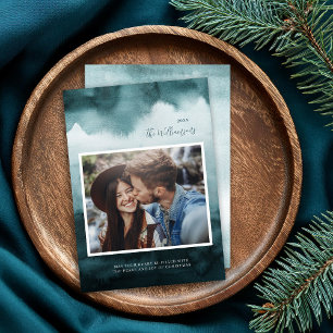 Carte photo de Noël moderne Frost Abstraite