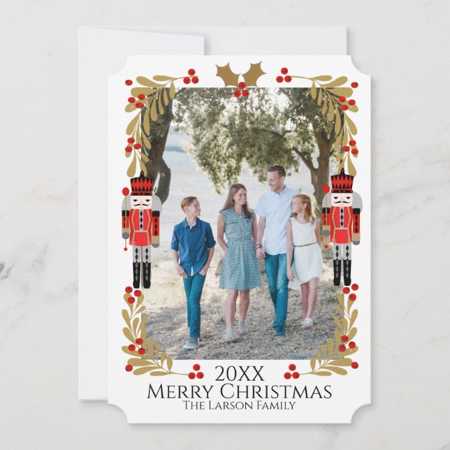 Carte photo de Noël Nutcracker (Devant)