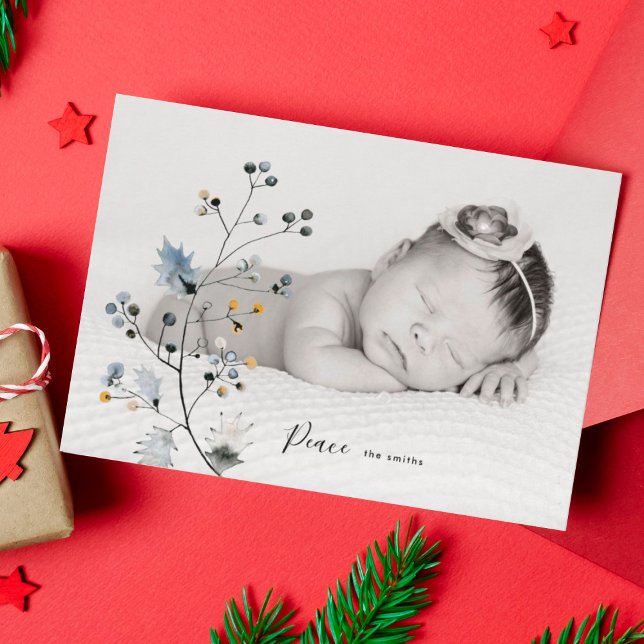 Carte photo de Noël pour la paix biologique (Créateur téléchargé)