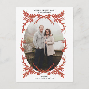 Carte photo de Noël Russe Antlers
