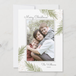 Carte photo de Noël Simple Pines