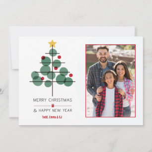 Carte photo de Noël simpliste