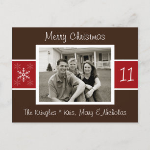 Carte photo de Noël Snowflake