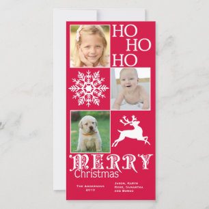 Carte photo de Noël tendance