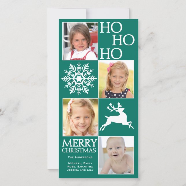 Carte photo de Noël tendance (Devant)