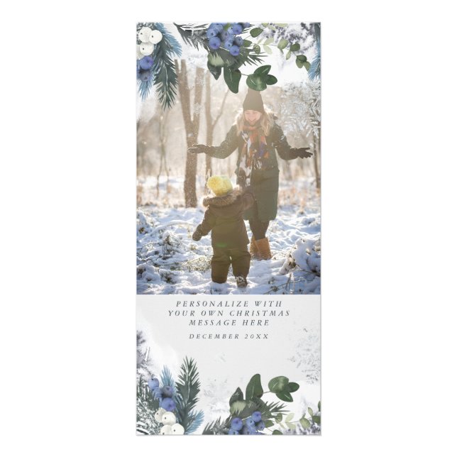 Carte photo de Noël White Snow Winter (Devant)