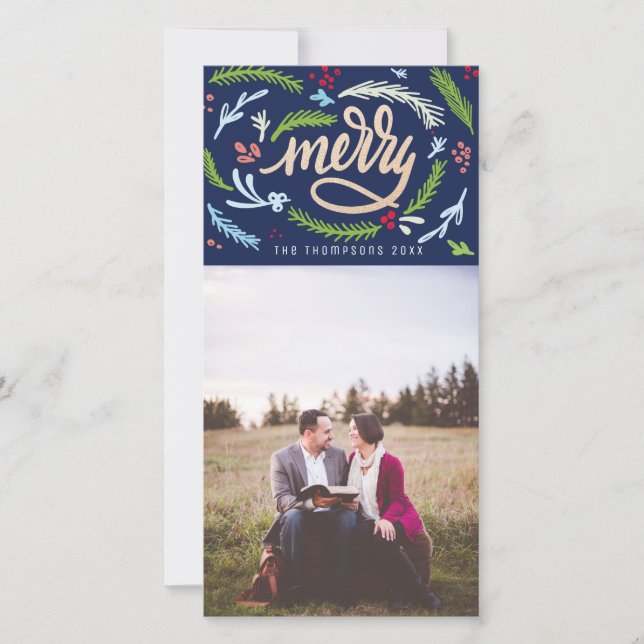 Carte photo de Parties scintillant Merryscript Chr (Devant)