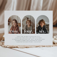 Carte photo de paysage triple pour anniversaire