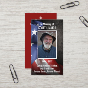 CARTE PHOTO de prière commémorative du drapeau amé