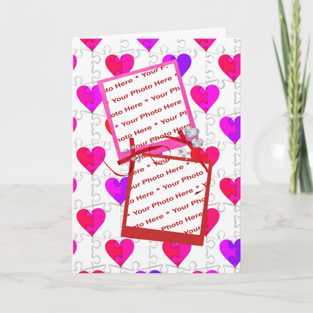 Carte photo de puzzle Valentine (Devant)