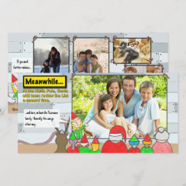 Carte photo de révision de liste de Noël