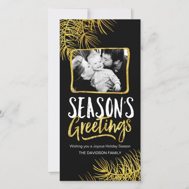 Carte photo de salutation de la saison d'or (Devant)