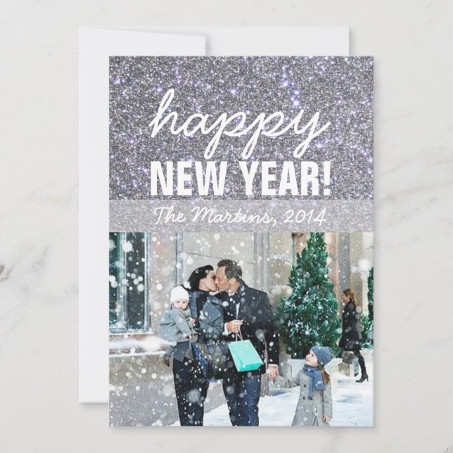 Carte photo de salutation de nouvelle année (Devant)