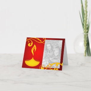 carte photo de salutations diwali : belle lumière
