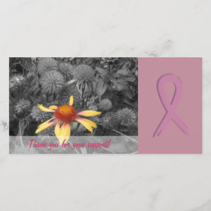 Carte photo de soutien de conscience de cancer du