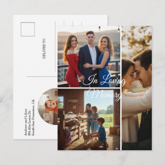 Carte photo de souvenir minimaliste 