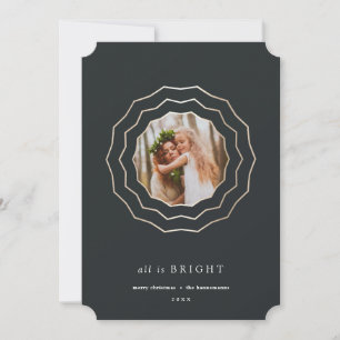 Carte photo de vacances Bright Circle   Charbon