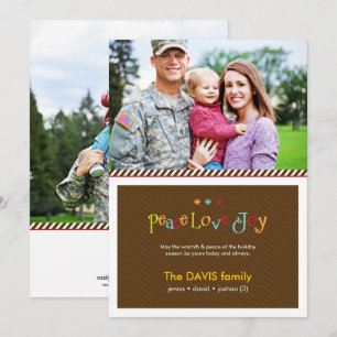Carte photo de vacances Brown militaire