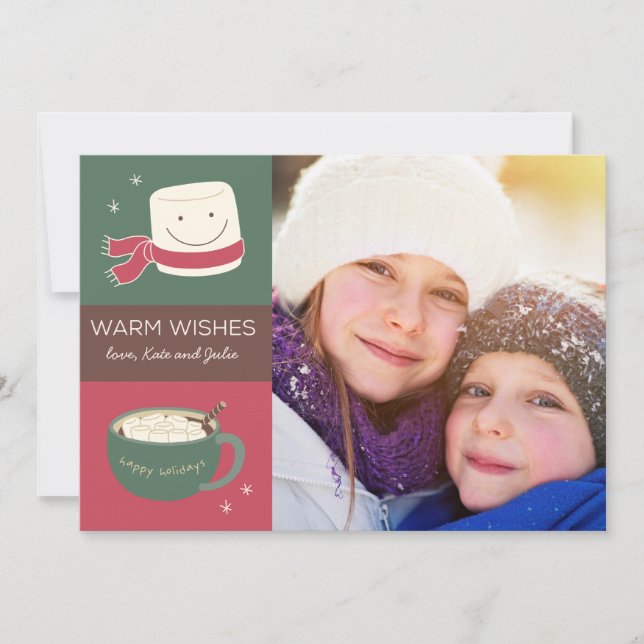 Carte photo de vacances de chocolat chaud de (Devant)