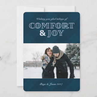 Carte photo de vacances de confort et de joie